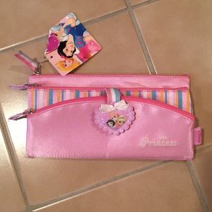 NWT Disney princess multiple pockets pencil case